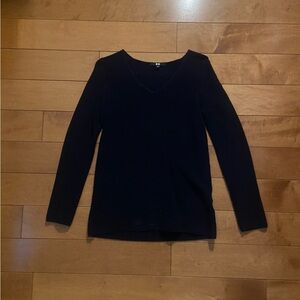 Navy Blue V-neck Sweater